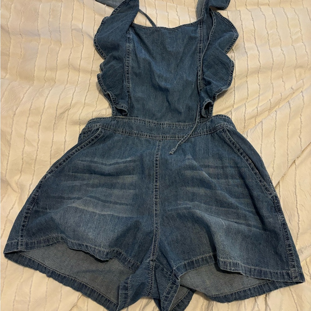 Denim Blue romper low back